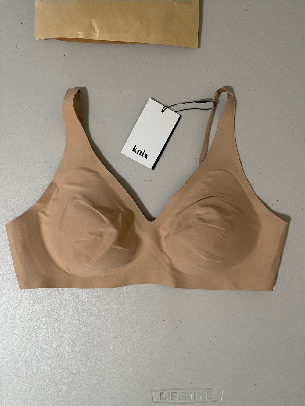 Knix Revolution Smooth Everyday Bra in warm sand size L NWT
